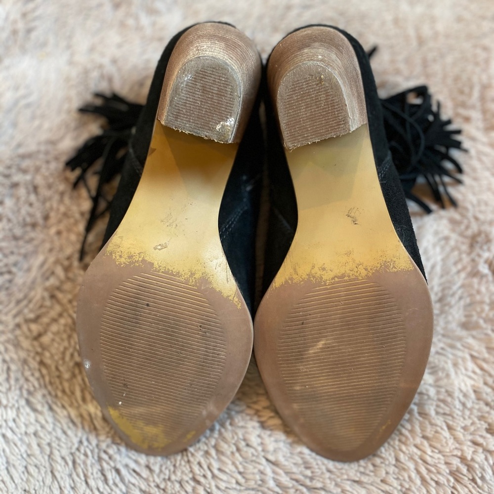 Steve Madden Cian Western Suede Fringe Booties - Picture 7 of 8